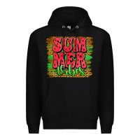 Black summer vibes watermelon leopard background Premium Hoodie - Jasminsmagicworld
