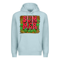 Blue Mist summer vibes watermelon leopard background Premium Hoodie - Jasminsmagicworld