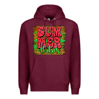 Burgundy summer vibes watermelon leopard background Premium Hoodie - Jasminsmagicworld