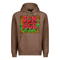 Chestnut summer vibes watermelon leopard background Premium Hoodie - Jasminsmagicworld