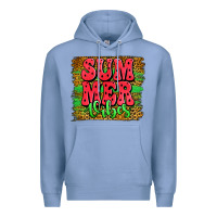 Colony Blue summer vibes watermelon leopard background Premium Hoodie - Jasminsmagicworld