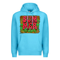 Ocean Blue summer vibes watermelon leopard background Premium Hoodie - Jasminsmagicworld