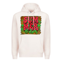 Pale Pink summer vibes watermelon leopard background Premium Hoodie - Jasminsmagicworld