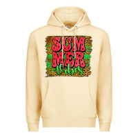 Pina Colada summer vibes watermelon leopard background Premium Hoodie - Jasminsmagicworld