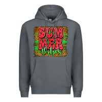 Rock summer vibes watermelon leopard background Premium Hoodie - Jasminsmagicworld