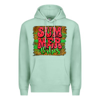 Seafoam summer vibes watermelon leopard background Premium Hoodie - Jasminsmagicworld