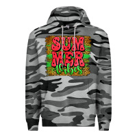 Slate Camo summer vibes watermelon leopard background Premium Hoodie - Jasminsmagicworld