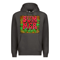 Smoke summer vibes watermelon leopard background Premium Hoodie - Jasminsmagicworld