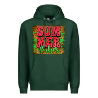 Sports Green summer vibes watermelon leopard background Premium Hoodie - Jasminsmagicworld