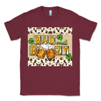 Burgundy Bad and boozy Classic Tee - CowGirlArtShop