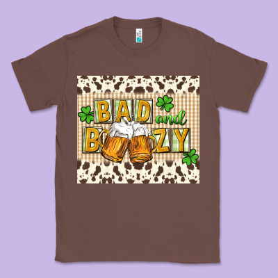 Bad And Boozy Classic Tee Designed By Cowgirlartshop