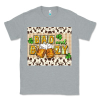 Heather Grey Bad and boozy Classic Tee - CowGirlArtShop