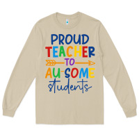 Mushroom Proud teacher to au-some students Long Sleeve Tee - CowhideDigitalArt