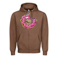 Chestnut DONUT Zipper Hoodie - artisFamous