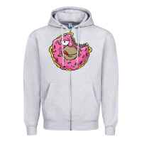 Heather Grey DONUT Zipper Hoodie - artisFamous