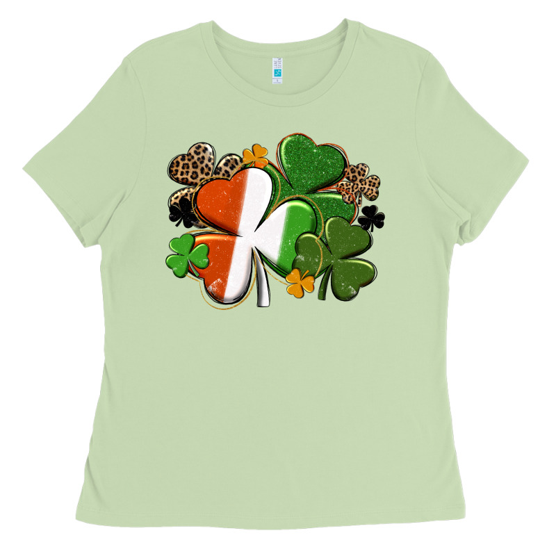 Irish Flag Shamrock St. Patricks Day Ladies Tee by FaDigitalArtStudio | Teevron