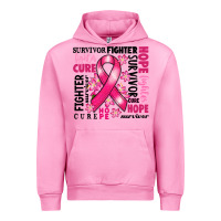 Fuchsia Pink survivor breast cancer ribbon Urban Hoodie - RanaPortraitStore