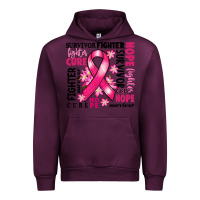 Mauve Wine survivor breast cancer ribbon Urban Hoodie - RanaPortraitStore