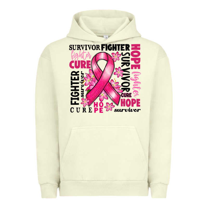 Survivor Breast Cancer Ribbon Urban Hoodie by RanaPortraitStore | Teevron