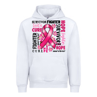 White survivor breast cancer ribbon Urban Hoodie - RanaPortraitStore