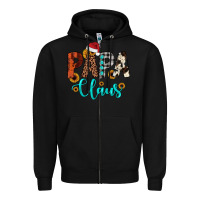 Black papa claus Zipper Hoodie - JahusDesignShop