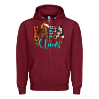 Burgundy papa claus Zipper Hoodie - JahusDesignShop