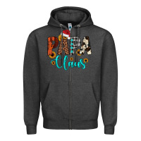 Charcoal Heather papa claus Zipper Hoodie - JahusDesignShop