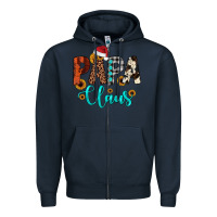 Navy papa claus Zipper Hoodie - JahusDesignShop