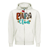 Oatmeal Heather papa claus Zipper Hoodie - JahusDesignShop