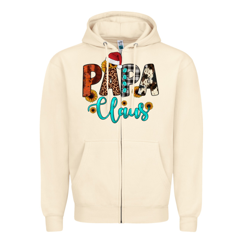 Papa Claus Zipper Hoodie by JahusDesignShop | Teevron
