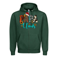 Sports Green papa claus Zipper Hoodie - JahusDesignShop