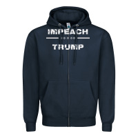Navy impeach trump Zipper Hoodie - artisFamous