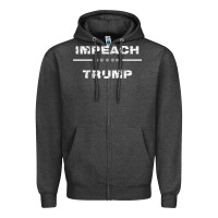 Charcoal Heather impeach trump Zipper Hoodie - artisFamous