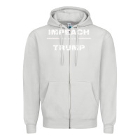 Dove Grey impeach trump Zipper Hoodie - artisFamous