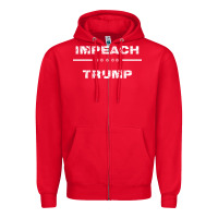Red impeach trump Zipper Hoodie - artisFamous
