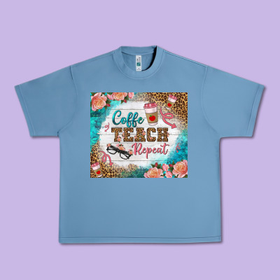 Coffee Teach Repeat Tumbler Urban Heavy Tee Designed By Bundleandbundleshop