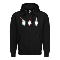 Black chillin' with my gnomies for light Zipper Hoodie - artisFamous