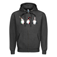 Charcoal Heather chillin' with my gnomies for light Zipper Hoodie - artisFamous