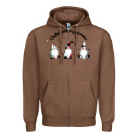 Chestnut chillin' with my gnomies for light Zipper Hoodie - artisFamous