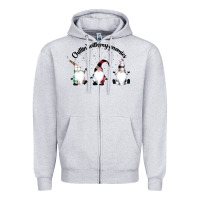 Heather Grey chillin' with my gnomies for light Zipper Hoodie - artisFamous