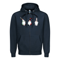 Navy chillin' with my gnomies for light Zipper Hoodie - artisFamous
