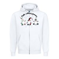 White chillin' with my gnomies for light Zipper Hoodie - artisFamous