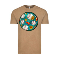Vintage Coffee baseball with sunflower round earrings Vintage Tee - BundleAndBundleShop