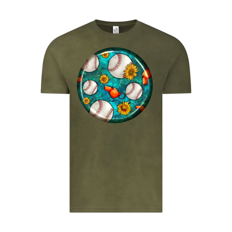 Baseball With Sunflower Round Earrings Vintage Tee by BundleAndBundleShop | Teevron