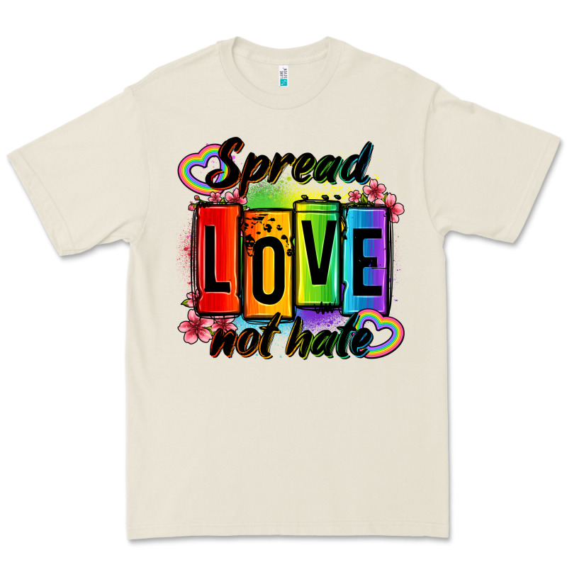 Spread Love Not Hate Premium Tee by OliviaCreatesArt | Teevron