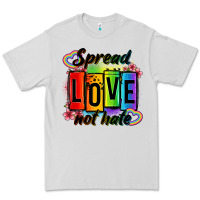 Dove Grey spread love not hate Premium Tee - OliviaCreatesArt