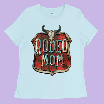Rodeo Mom Mother's Day Ladies Tee Designed By Fadigitalartstudio