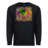 Black mardi gras mask king cake Premium Sweatshirt - RanaPortraitStore
