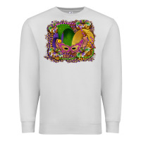 Dove Grey mardi gras mask king cake Premium Sweatshirt - RanaPortraitStore