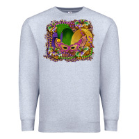 Heather Grey mardi gras mask king cake Premium Sweatshirt - RanaPortraitStore